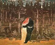 Edvard Munch Forest oil
